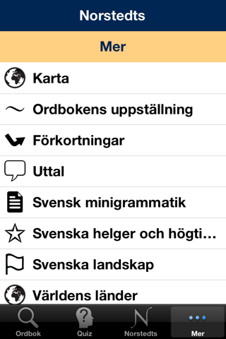 Norstedts svenska fickordbok screenshot 4