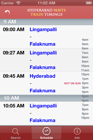 Hyderabad MMTS Suburban Train Timings screenshot 4