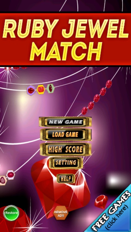 A Ruby Jewel Match : Free Gem 3 Matching Fun Brain Puzzle Games