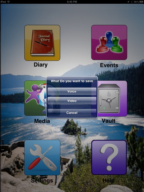 Diary Journal Pro HD- Personalize & secure the video voice record text photo mood event place. Best daily planner app for iPad
