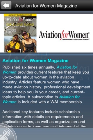 Women in Aviation, International (WAI) screenshot 3