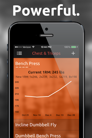 Fitted Lifts - Workout log and exercise tracker for bodybuilding and weight training screenshot 2