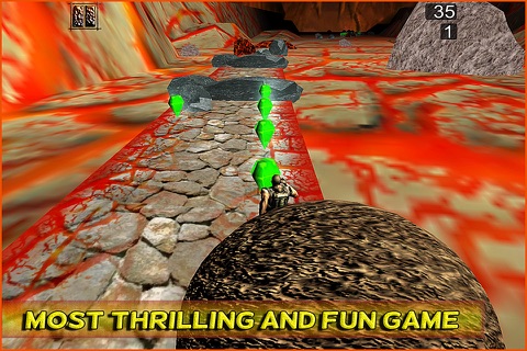 Volcano Rush - Rolling Stone of Scorching Hell Boulders Escape FREE screenshot 2