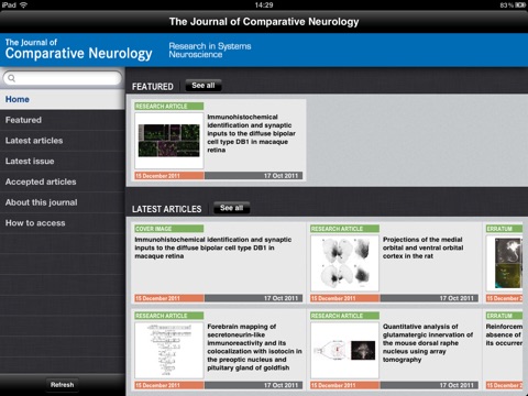 Comparative Neurology screenshot 3
