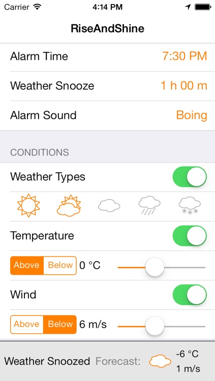 RiseAndShine - Weather Alarm Clock screenshot-3