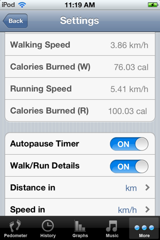 Stepometer + Walk, Burn and Measure screenshot 2