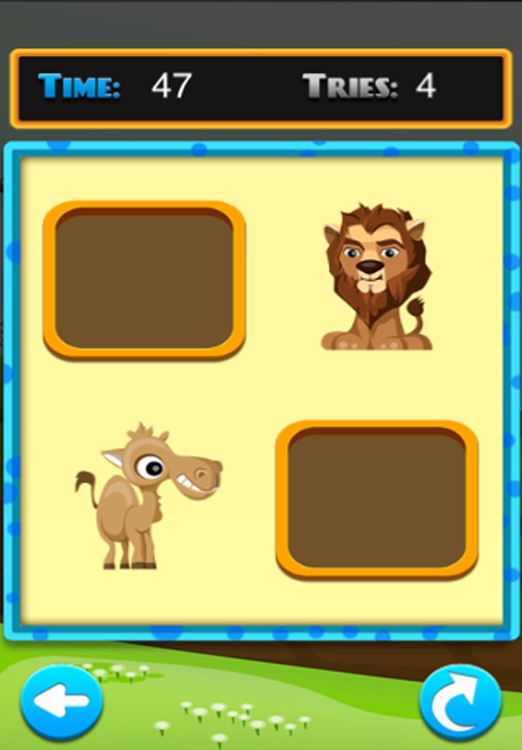 Animal Memory Match for kids game quiz HD