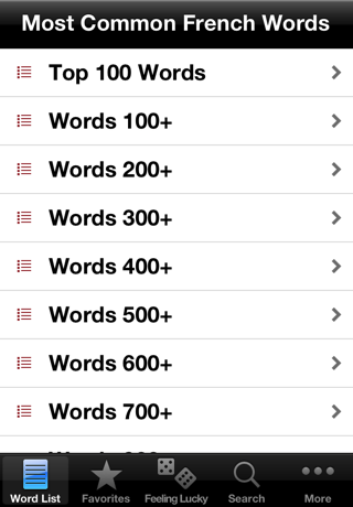 Top 1000 French Words Screenshot 1