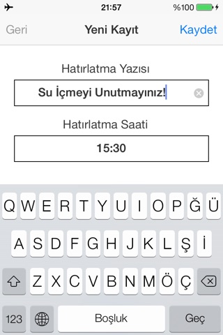 Su Hatırlatıcı screenshot 3