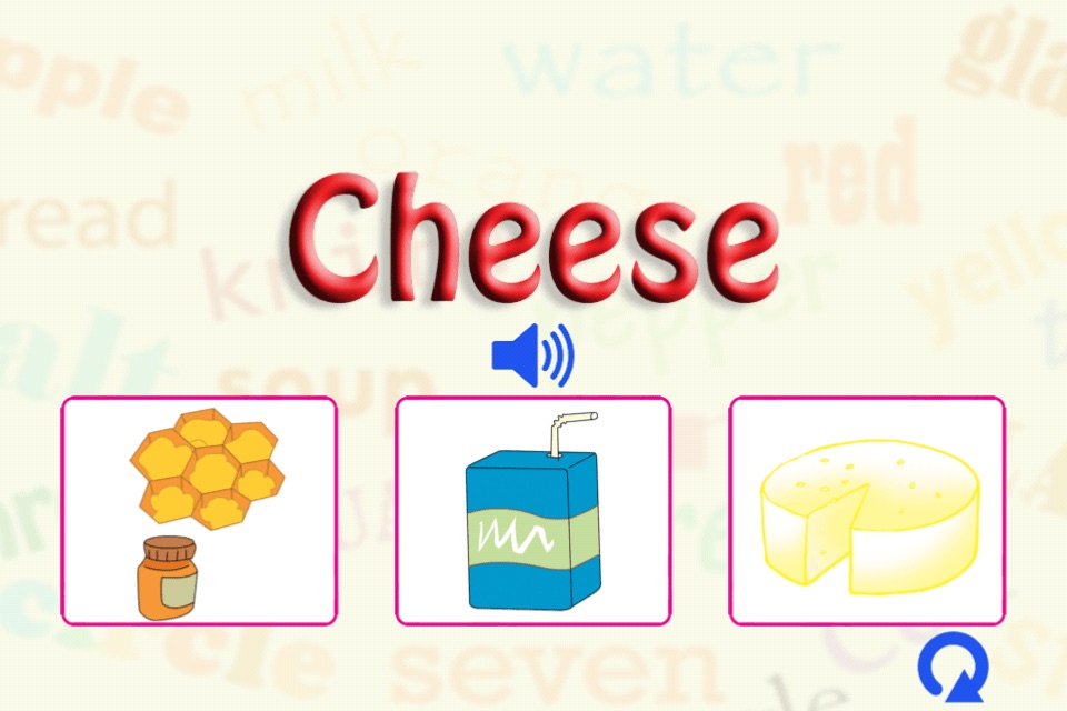 English Basic Concepts 1 - Food, Shapes, Colors for kids screenshot 3
