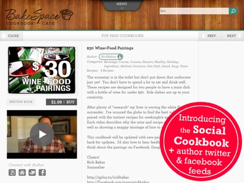 Cookbook Cafe: The grassroots way to shop for cookbooks -- by BakeSpace.com screenshot 2