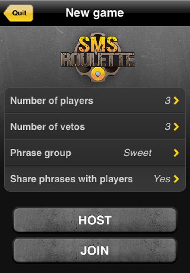 SMS Roulette by JK screenshot 2