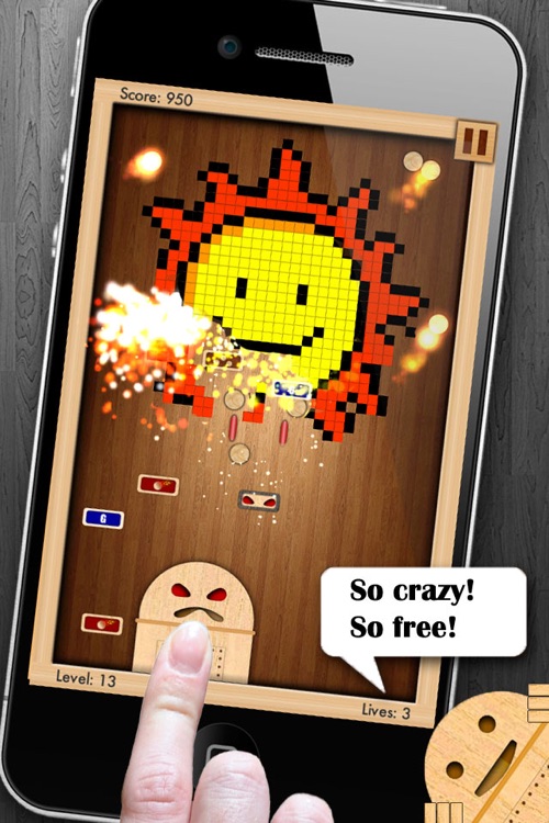 Woodroid HD+: Pixelart brick breaker
