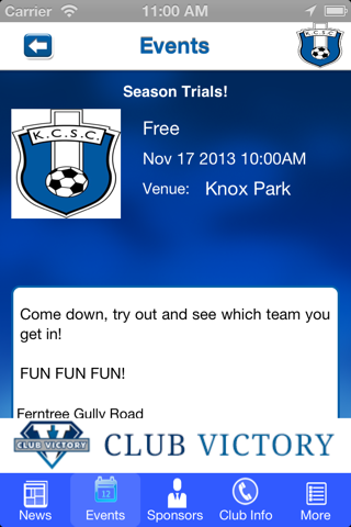 Knox Churches Soccer Club screenshot 3