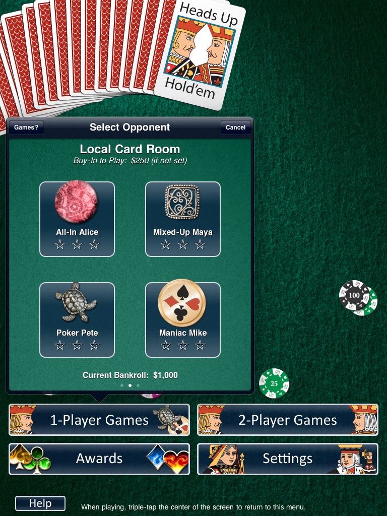 Heads Up: Holdem HD (1-on-1 Poker) screenshot 4