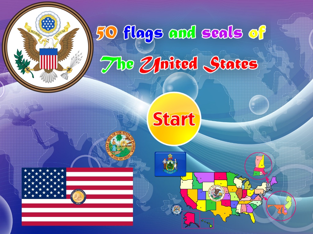 50 flags and seals of the United States HD screenshot 3