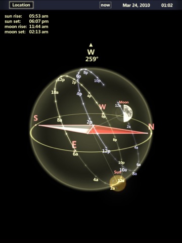 3D Sun&Moon Compass HD screenshot 3