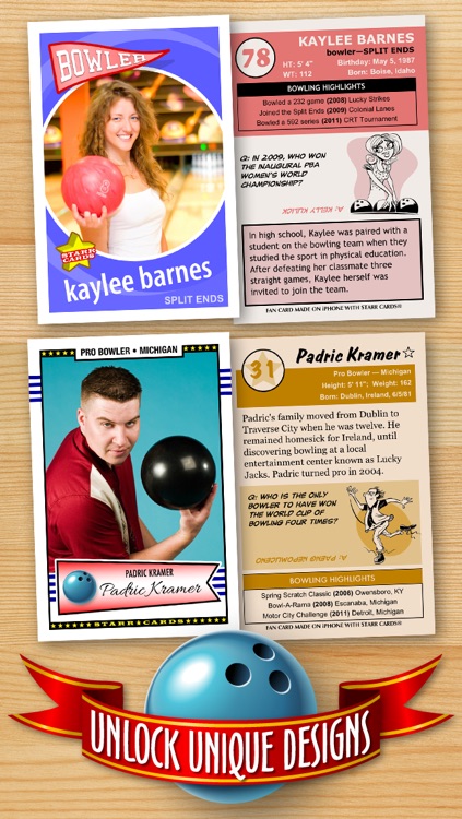 Bowling Card Maker - Make Your Own Custom Bowling Cards with Starr Cards