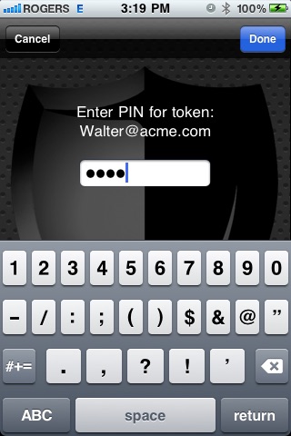 CRYPTOCard MP-1 Authentication Token screenshot 2