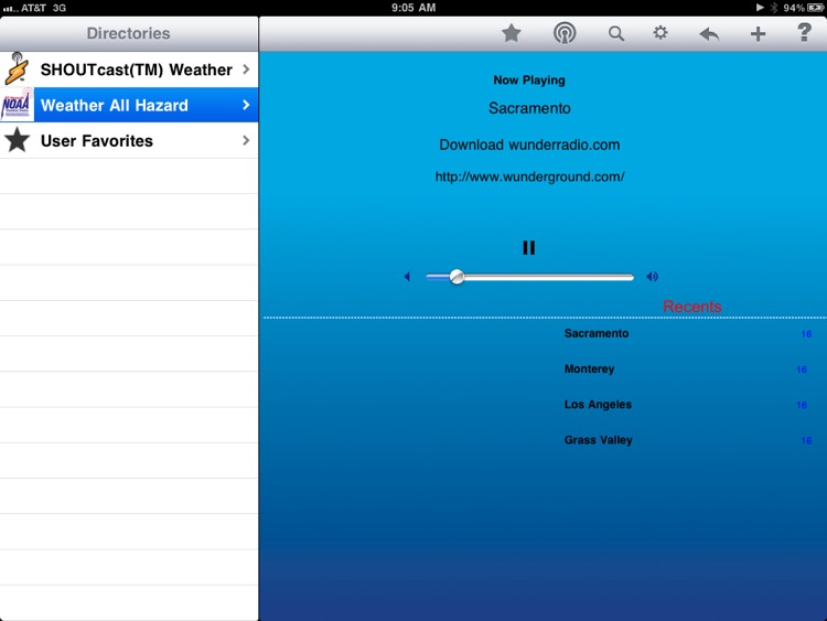 Weather Radio - iPad Edition