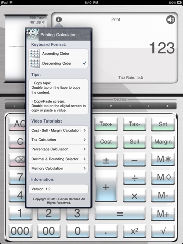 Printing Calculator screenshot 3