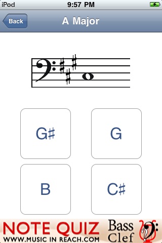 Note Quiz Bass Clef screenshot 4
