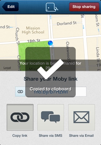 Moby Simple Location Sharing screenshot 4