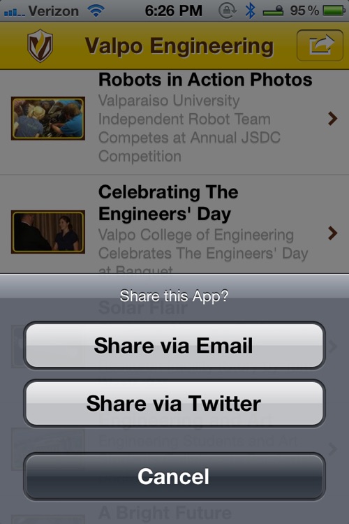 Valparaiso University College of Engineering Magazine for iPhone