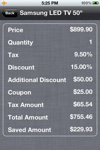 Discount Shopping List Free with Sales Tax & Coupon screenshot 4