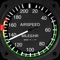 Displays a photo-realistic aircraft style Airspeed indicator, or Speedometer on your iPhone