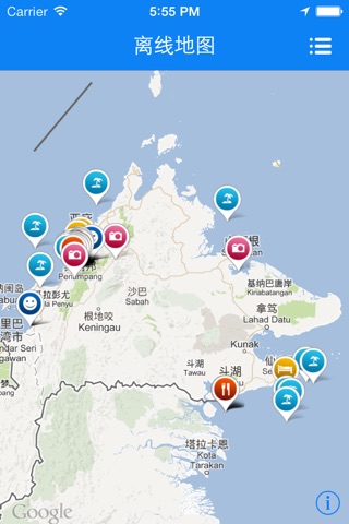 沙巴离线地图-中文旅行地图.旅游必备 screenshot 2