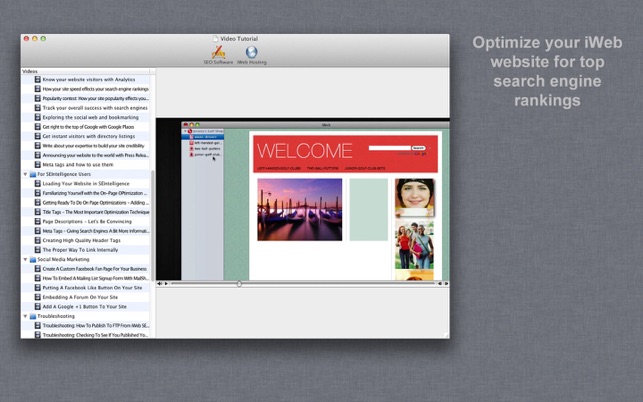 SEO Video Tutorial for iWeb