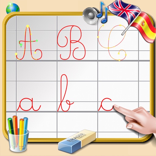 Learn to write Alphabet Letters - English and Spanish Sounds