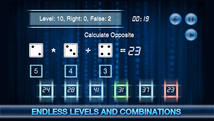 Dice Math - train your brain!