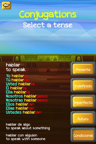 Verb Challenge Spanish screenshot 3