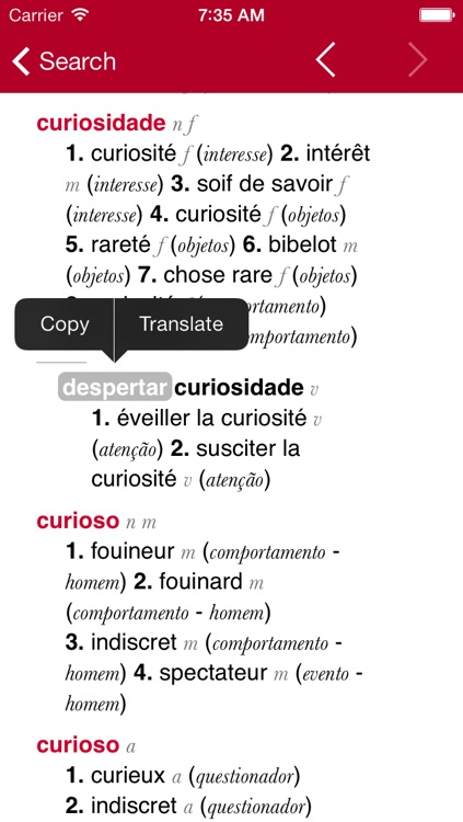 French-Portuguese Dictionary from Accio