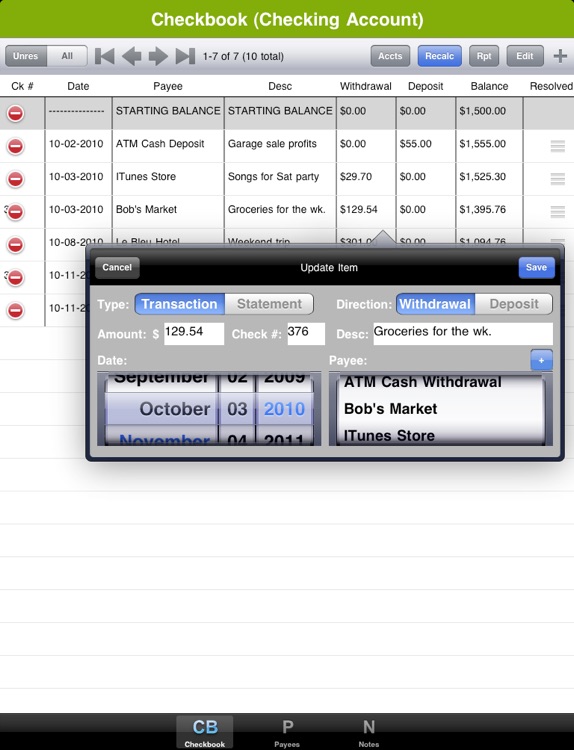 Easy Checkbook