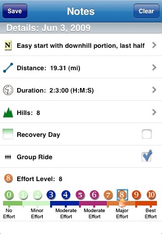 Cycling Log screenshot 3