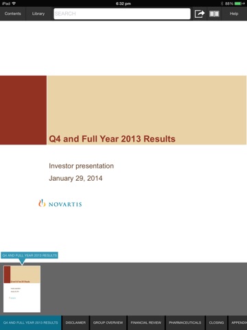 Novartis Financial Results screenshot 2