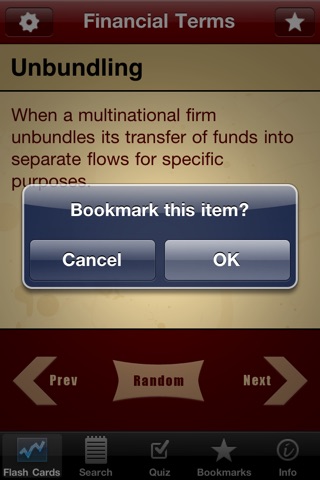 Financial Terms, Flashcards, & Quiz screenshot 2