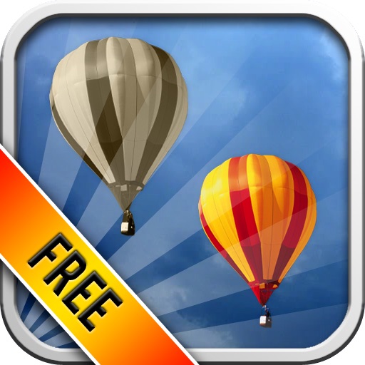 parachute and balloon pop Free icon