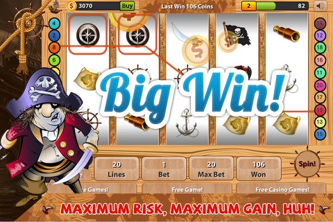Rusty Pirate Slots - Amazing Multiple Vegas Style Slot Machine Game for Fun screenshot 2