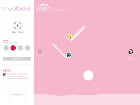 melotweet by Evian (international version) screenshot 3