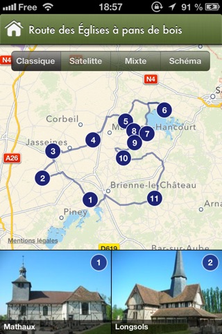 Route des Eglises à pans de bois de Champagne screenshot 2