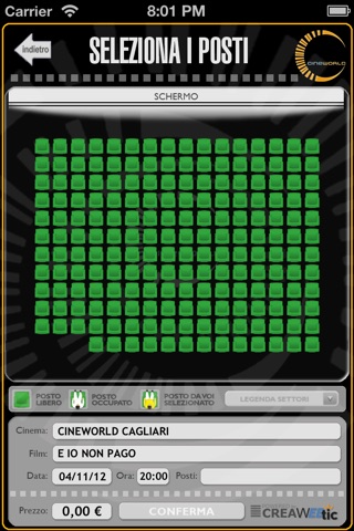 Webtic Cineworld Cinema prenotazioni screenshot 4