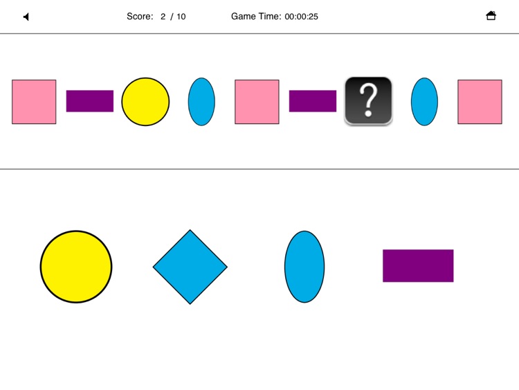 A 1st Grade Pattern Recognition Game - for iPad