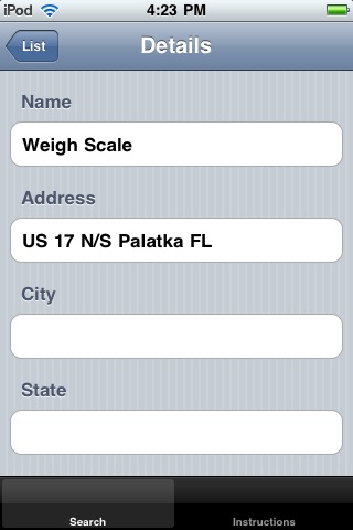 Weigh Scale Locator