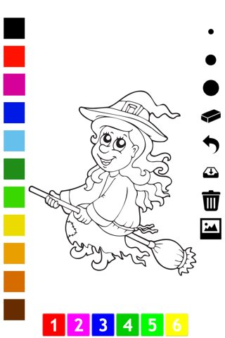 Halloween Coloring Book for Children: Learn to draw and color witch, ghost, pumpkin, grave and more screenshot 2