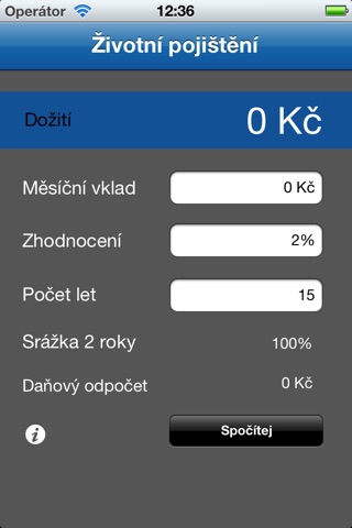 Životní pojištění screenshot 2