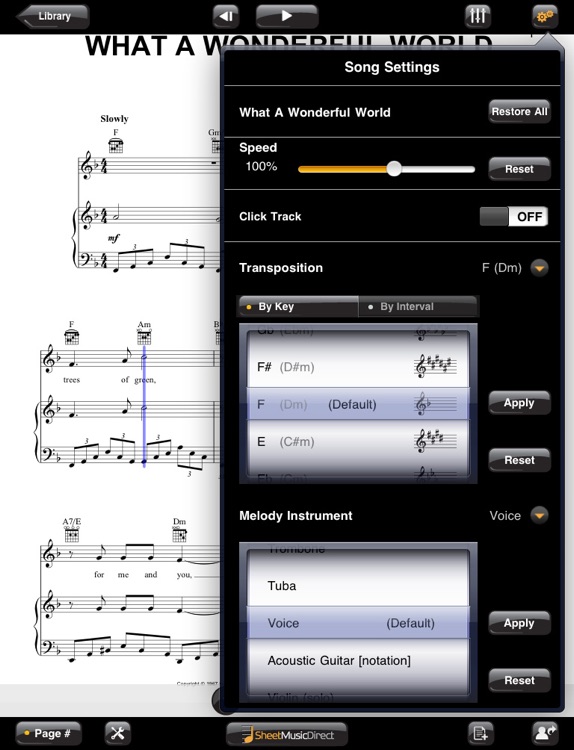 Sheet Music Direct for iPad